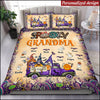 Spooky Grandma Gnome Truck With Cute Ghosts Grandchilren Fall Halloween, Gifts For Nana Personalized Bedding Set BSH02AUG22XT2 Bedding Set Humancustom - Unique Personalized Gifts US TWIN