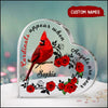 Cardinals Appear When Angels Are Near Memory Personalized Acrylic Plaque KNV07MAY22VA2 Acrylic Plaque Humancustom - Unique Personalized Gifts S (10cm)