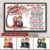Personalized Couple Heart The Day I Met You Canvas NVL04JAN22TP1 Canvas Humancustom - Unique Personalized Gifts 24x16in - Best Seller