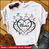 Grandma Heart Butterfly Custom T-shirt PM15JUN22XT2 White T-shirt Humancustom - Unique Personalized Gifts S White