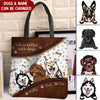 Dog Mom Fur Baby Life Is Better With Dogs Pet Paw Lover Zipper Texture Leather Pattern Tote Bag HLD04JAN22NY3 Tote Bag Humancustom - Unique Personalized Gifts Size S (33x33cm)