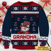 Christmas Grandma - Mom Snowman With Sweet Heart Kids Personalized Sweater NTN11OCT22TT1 3D Sweater Humancustom - Unique Personalized Gifts S Sweater