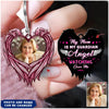 My Mom Dad... Is My Guardian Angel Watching Over Me Angel Wings Upload Photo Memorial 2-sided Wooden Keychain DHL07MAR22DD2 Custom Wooden Keychain - 2 Sided Humancustom - Unique Personalized Gifts 4.5x4.5 cm