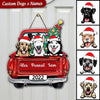 Personalized Christmas Truck Gift for dog lovers Shape Wooden Sign HTN09SEP22TT1 Shape Wooden Sign Humancustom - Unique Personalized Gifts Size 1: 12x12 inches