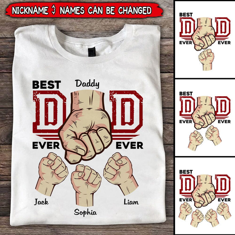 Discover Father And Child - Best Dad Ever Ever Personalized Custom T-Shirt