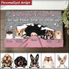 Please Knock So We Have Time To Clean Up Custom Gift For Dog Mom Cat Mom Doormat DHL22FEB22XT1 Doormat Humancustom - Unique Personalized Gifts Small (40 X 50 CM)