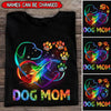 Rainbow Feather Infinity Heart Dog Mom Custom Shirt NLA25APR22TP1 Black T-shirt and Hoodie Humancustom - Unique Personalized Gifts Classic Tee Black S