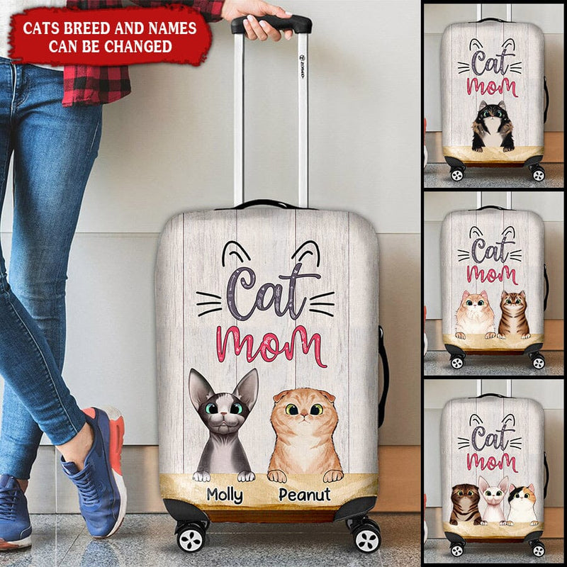 Discover Personalized Cat Mom Luggage Cover