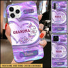 Personalized Grandma Mom Heart Butterfly Grandkids Glass Phone case NVL02JUN22TT2 Glass Phone Case Humancustom - Unique Personalized Gifts Iphone iPhone 13