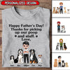 Happy Father's Day Thanks For Picking Up Our Poop Personalized For Dog Lovers Shirt NVL12MAY22TP2 White T-shirt and Hoodie Humancustom - Unique Personalized Gifts Classic Tee White S