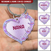 Grandma-Mom Violet Heart Hand Kids Mother's Day Personalized Acrylic Keychain DHL27MAY22TT2 Acrylic Keychain Humancustom - Unique Personalized Gifts 4.5x4.5 cm