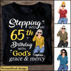 Stepping into my Birthday with Grace and Mercy Personalized Shirt NLA02MAR22XT2 Black T-shirt and Hoodie Humancustom - Unique Personalized Gifts Classic Tee Black S