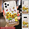 Personalized Blessed To Be Called Grandma Mom Sunflower Butterfly Kids Phone case NVL16JUN22NY1 Silicone Phone Case Humancustom - Unique Personalized Gifts Iphone iPhone 13