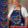 Personalized Grandma's Kitchen Heart Butterfly Grandkids Apron NVL23MAR22TP2 Apron Humancustom - Unique Personalized Gifts Measures 27" x 30"
