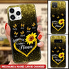 Personalized Happiness Is Being A Grandma Mom Sunflower Butterfly Phone case NVL15MAR22TP3 Silicone Phone Case Humancustom - Unique Personalized Gifts Iphone iPhone SE 2020