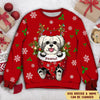 Christmas Dog In Snow Pocket Personalized Sweater NVL29SEP22CA2 3D Sweater Humancustom - Unique Personalized Gifts S Sweater
