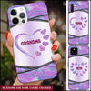 Grandma Violet Heart Grandkids Mother's Day Gift Personalized Phone case DDL26APR22TT1 Silicone Phone Case Humancustom - Unique Personalized Gifts Iphone iPhone 13