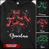 Christmas Grandma- Mom's Sweet Heart Love Is Tied Together With Heartstrings Personalized T-shirt And Hoodie LPL20OCT22VA1 Black T-shirt and Hoodie Humancustom - Unique Personalized Gifts Classic Tee Black S