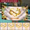 Personalized Sunflower Grandma Mom Heart Infinitive Love Custom Nickname Names Mother's Day Beach Towel HLD21MAY22TT3 Beach Towel Humancustom - Unique Personalized Gifts 70x145cm