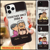 Together Since Valentine's Day Gift For Him For Her Old Couple Custom Phone Case DDL04JAN22TT1 Silicone Phone Case Humancustom - Unique Personalized Gifts Iphone iPhone SE 2020