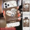 Dog Cat Fur Mom The Road To My Heart Paved With Paw Prints Leather Pattern Custom Phone case HLD10JAN22NY2 Silicone Phone Case Humancustom - Unique Personalized Gifts Iphone iPhone SE 2020