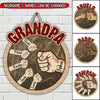 Father's Day Gift Personalized Grandpa with Grandkids Hand to Hands Shape Wooden Sign NVL07MAY22TP1 Shape Wooden Sign Humancustom - Unique Personalized Gifts Size 1: 12x12 inches