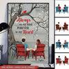 Always On My Mind Forever In My Heart Couple Chair Memorial Poster BSH13SEP22VA1 Poster Humancustom - Unique Personalized Gifts 24x16in - Best Seller
