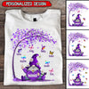 Violet Gnome Grandma- Mom Loves Butterfly Kids, Mother's Day Gift Personalized T-shirt LPL08MAR22TP1 White T-shirt Humancustom - Unique Personalized Gifts 2XL White