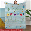 Grandma's Garden Flower Personalized Blanket PM22JUL22XT1 XT Fleece Blanket Humancustom - Unique Personalized Gifts Medium (50x60in)