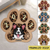 Customized Decoration Gift For Dog Lovers Paw Shaped Doormat NLA04MAR22SH2 Shaped Luxurious Doormat Humancustom - Unique Personalized Gifts 40x40cm Shaped Luxurious Doormat