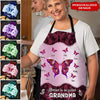 Blessed To Be Called Grandma Butterfly Custom Color Apron KNV22MAR22TT4 Apron Humancustom - Unique Personalized Gifts Measures 27" x 30"