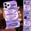 Personalized Grandma Mom Heart Grandkids Glass Phone case NVL09JUN22TT2 Glass Phone Case Humancustom - Unique Personalized Gifts Iphone iPhone 13