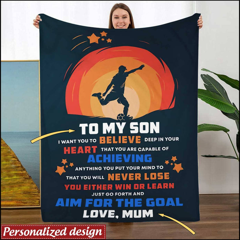 to My Son Poster, Son Gift from Mom, Never Lose You Either Win Or