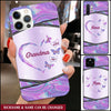 Grandma Violet Heart Butterfly Mother's Day Gift Personalized Phone case DDL23MAR22TT1 Silicone Phone Case Humancustom - Unique Personalized Gifts Iphone Iphone 14