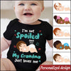 Customized Baby Funny I'm Not Spoiled My Grandma Loves Me Family Newborn Gift Mother's Day Baby Onesie HLD19APR22XT1 Baby Onesie Humancustom - Unique Personalized Gifts Size 6 Month