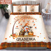 Personalized Grandma Mom Fall Season Gnomes Heart Kids Bedding Set NVL02AUG22CT1 Bedding Set Humancustom - Unique Personalized Gifts US TWIN