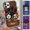 Dog Mom Puppy Pet Dogs Lover Texture Leather Paw Personalized Phone Case BSH22SEP22VA2 Silicone Phone Case Humancustom - Unique Personalized Gifts Iphone iPhone 14