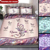 Personalized Grandma Mom Butterfly Kids Bedding Set NVL22AUG22NY1 Bedding Set Humancustom - Unique Personalized Gifts US TWIN