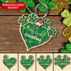 My Lucky Charms Paw Print St.Patrick's Day Custom Gift For Dog Mom Dog Dad Wood Keychain DHL18FEB22VA1 Custom Wooden Keychain Humancustom - Unique Personalized Gifts 4.5x4.5 cm