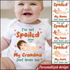 Baby Funny I'm Not Spoiled My Grandma Loves Me Family Newborn Gift Mother's Day Baby Onesie HLD01MAR22XT1 Baby Onesie Humancustom - Unique Personalized Gifts Size 6 Month
