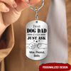 Best Dog Dad Ever Just Ask Hand And Paw Custom Gift For Dog Dad Stainless Steel Keychain DHL24MAY22CA1 Stainless Steel Keychain Humancustom - Unique Personalized Gifts 2.5in x 1.5in