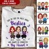 Besties Will Always Be Connected By Heart Butterfly Purple Background Custom Gift For Best Friend T-shirt DHL21MAR22NY1 White T-shirt Humancustom - Unique Personalized Gifts 2XL White
