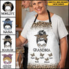 Personalized Leopard Messy Bun Grandma with Butterfly Grandkids Apron NVL23MAR22CT1 Apron Humancustom - Unique Personalized Gifts Measures 27" x 30"