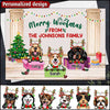 Christmas Gift Merry Woofmas Family and the Dog Personalized Postcard HTN30SEP22XT2 Postcard Humancustom - Unique Personalized Gifts 7x5 Set Of 10