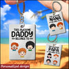 This Awesome Daddy Belongs To Custom Gift For Dad Father Stainless Steel Keychain DHL13JUN22XT1 Stainless Steel Keychain Humancustom - Unique Personalized Gifts 2.5in x 1.5in