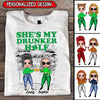 She's My Drunker Half, St. Patrick's Day Gift For Bestie, Bestfriend Personalized T-shirt LPL25JAN22TP1 White T-shirt Humancustom - Unique Personalized Gifts 2XL White