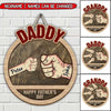 Gift For Dad Father's Day Personalized Hands Prints Shaped Wooden Sign NVL06MAY22TP1 Shape Wooden Sign Humancustom - Unique Personalized Gifts Size 1: 12x12 inches