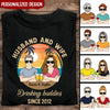 Husband and Wife Drinking Buddies Since Anniversary Couple Sumer T-shirt PM06JUN22NY1 Black T-shirt Humancustom - Unique Personalized Gifts S Black