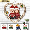 Christmas Couple From Our First Kiss Till Our Last Breath - Gift For Couples, Husband Wife, Personalized Shaped Wooden Sign HTN22SEP22CT1 Shape Wooden Sign Humancustom - Unique Personalized Gifts Size 1: 12x12 inches
