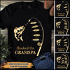 Personalized Hooked On Grandpa Fishing With Grandkids Shirt NVL30MAR22VA1 Black T-shirt and Hoodie Humancustom - Unique Personalized Gifts Classic Tee Black S